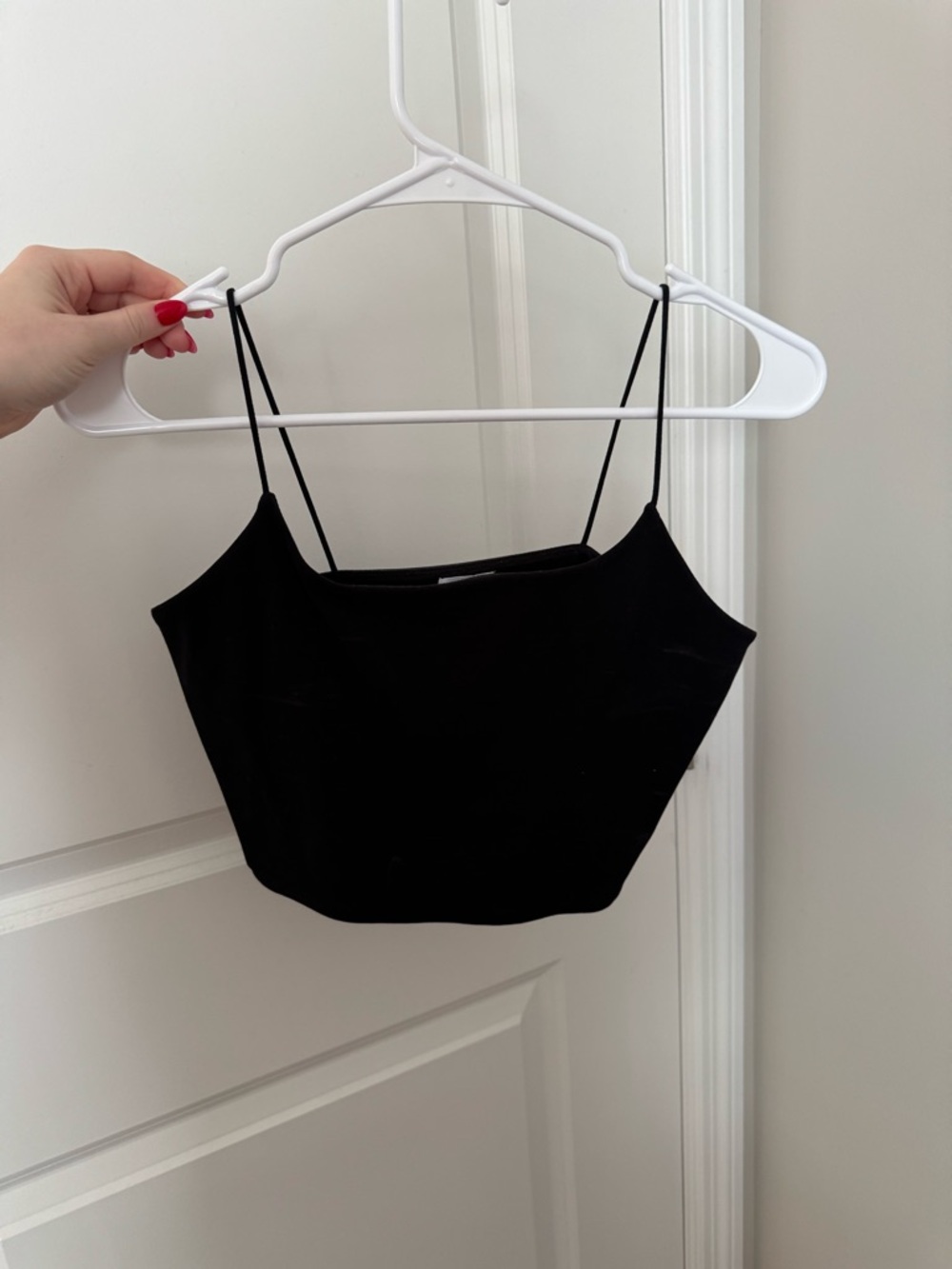 Garage Black Spaghetti Strap Crop Top